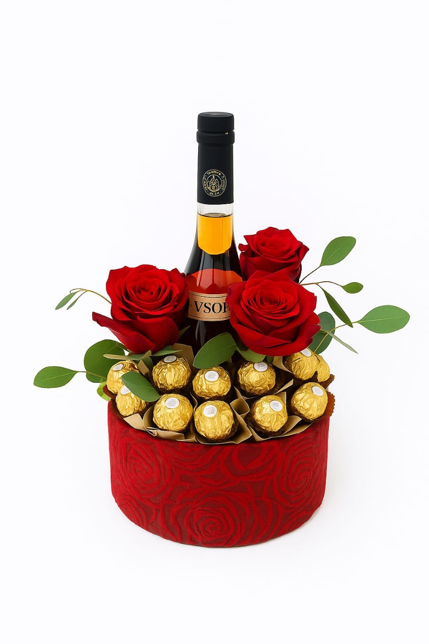 Chocolate, Wine and Red Roses